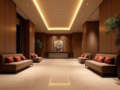 Boutique hotel lobby design interior