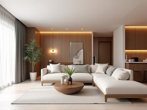 Modern residential apartment project interior