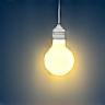Lighting design icon representing a stylized lamp