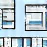 Interior space planning icon representing a floor plan